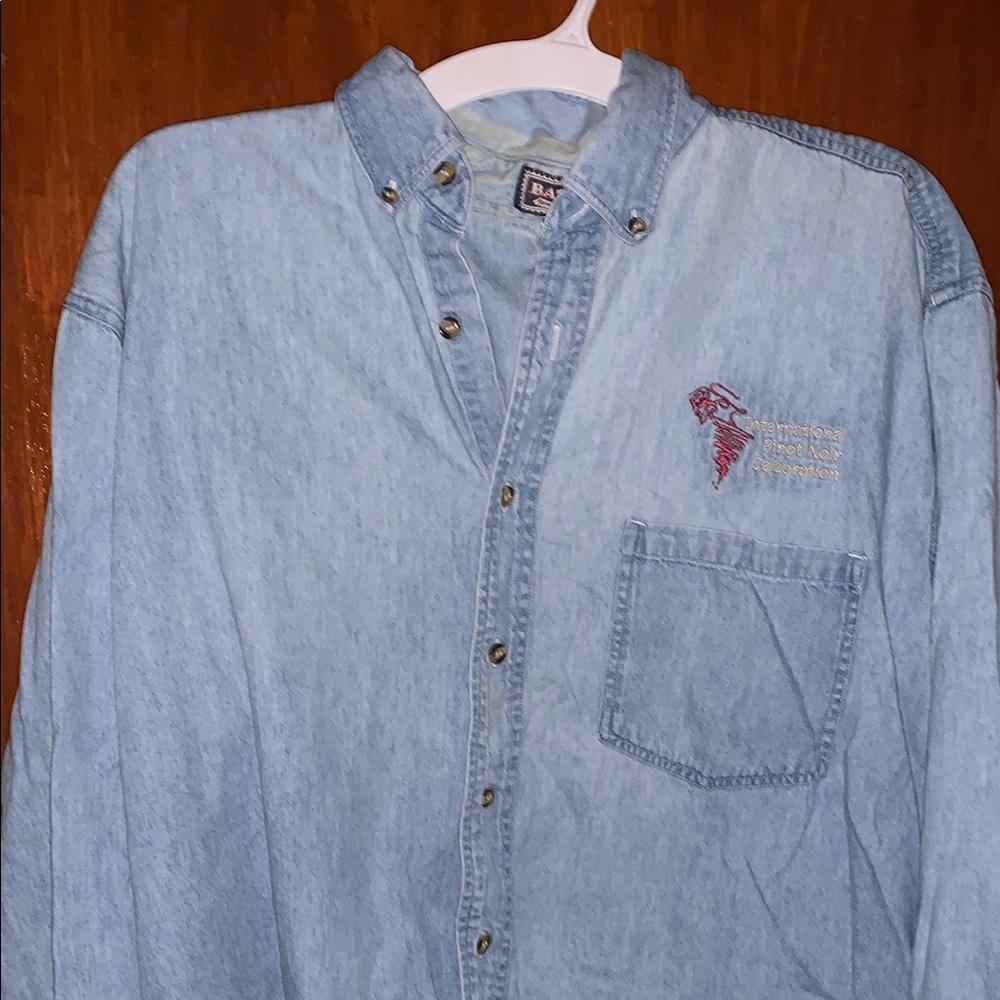 Asics Light Blue Casual Button Down Shirt